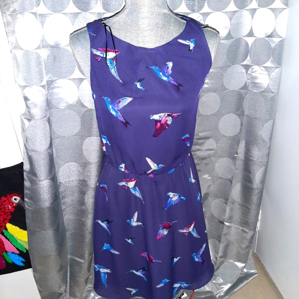 Pretty blue dress with birds